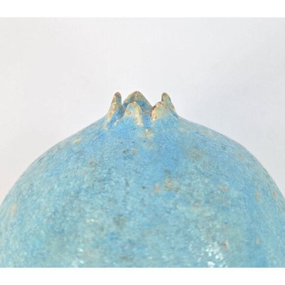 Manousos Chalkiadakis Ceramic Pomegranate Paperweight Greek Studio Artist - Picture 10 of 12